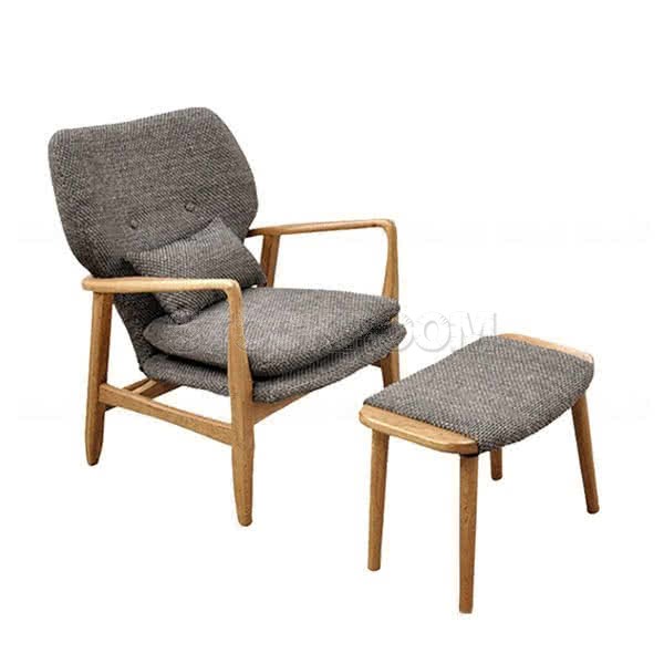 Solomon Solid Wood Lounge Chair / Armchair