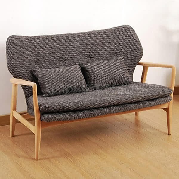 Solomon Solid Wood Fabric Sofa - 2 seater