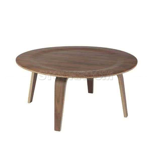 Stockroom Lcw Style Wood Lounge Chair and CTW Style Round Coffee Table Set