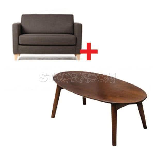 Astor Modern Living Sofa and Coffee Table Combo Set