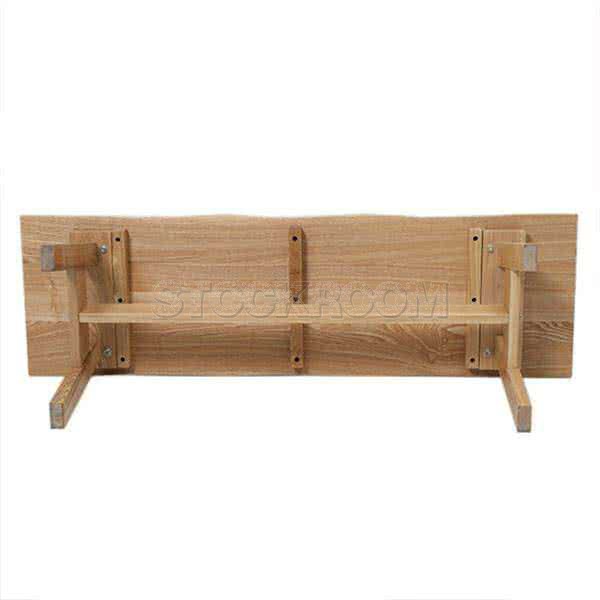 Bence Solid Oak Wood Multi-Purpose Bench and Coffee Table