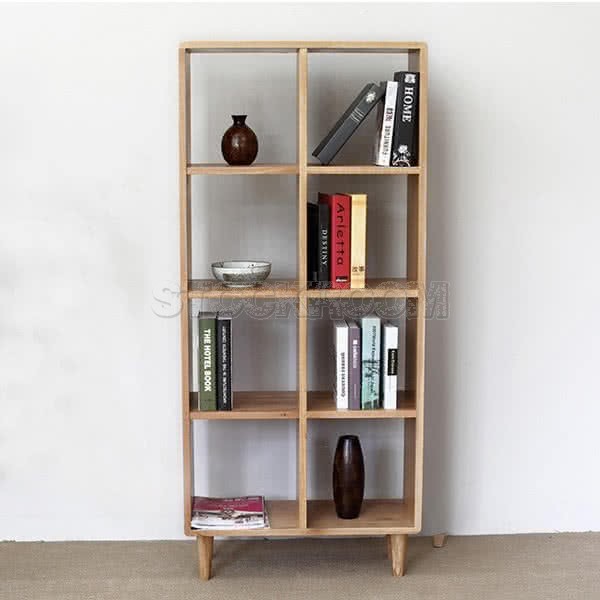 Adler Solid Oak Cubic Shelf 4 Rows