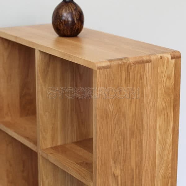 Adler Solid Oak Cubic Shelf 4 Rows