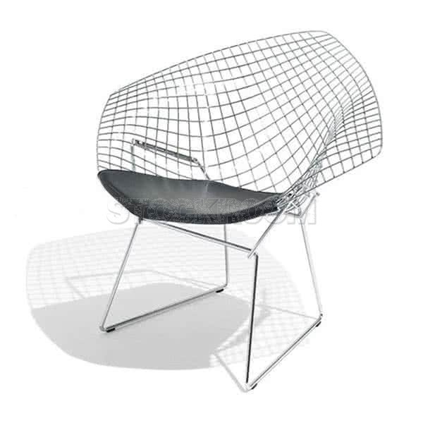 Bertoia Style Diamond Lounge Chair