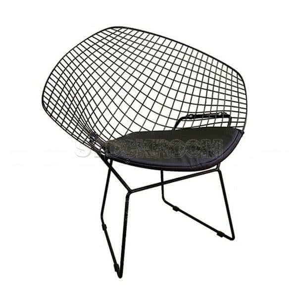 Bertoia Style Diamond Lounge Chair