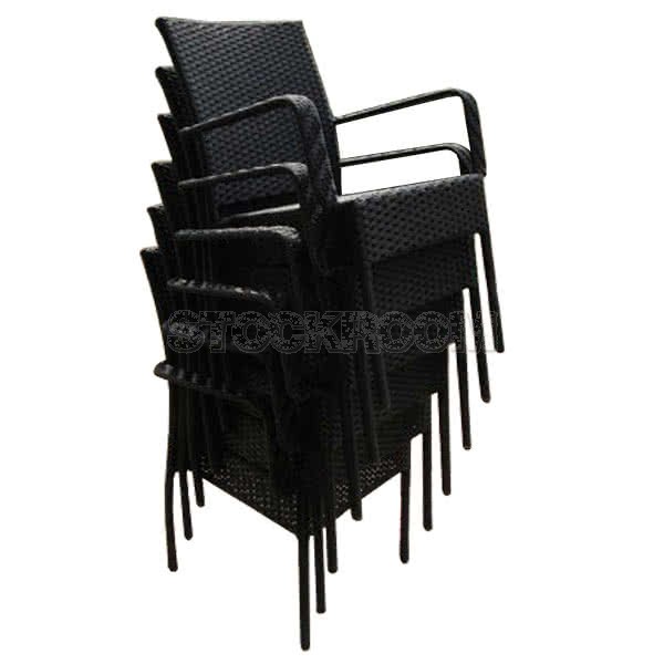 Lori Outdoor Stackable Dining Armchair