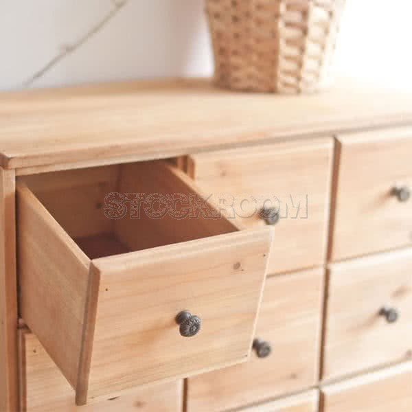 Esther Solid Fir Wood Mini Chest of 10 Drawers