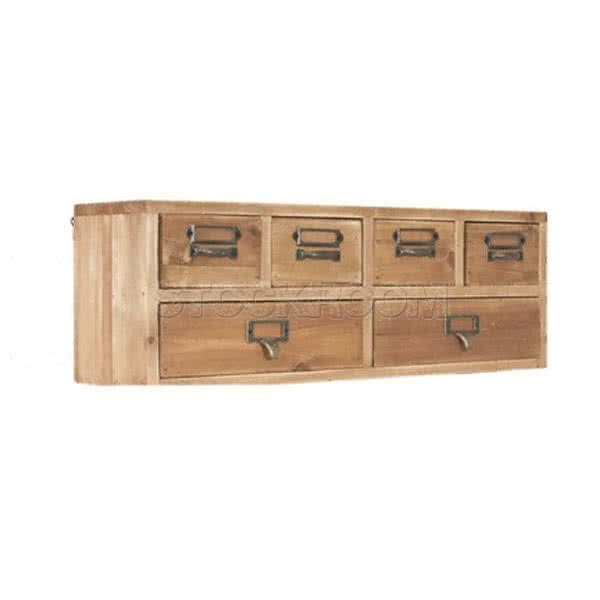 Carli Solid Fir Wood Mini Chest of 6 Drawers