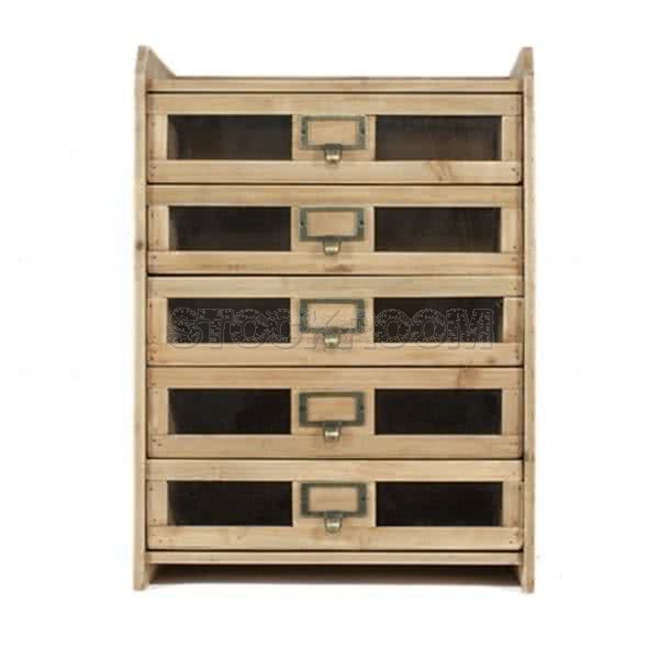 Edmund Solid Fir Wood Mini Chest of 5 Drawers