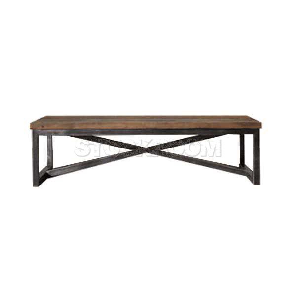 Trenton Industrial Loft Wood Bench