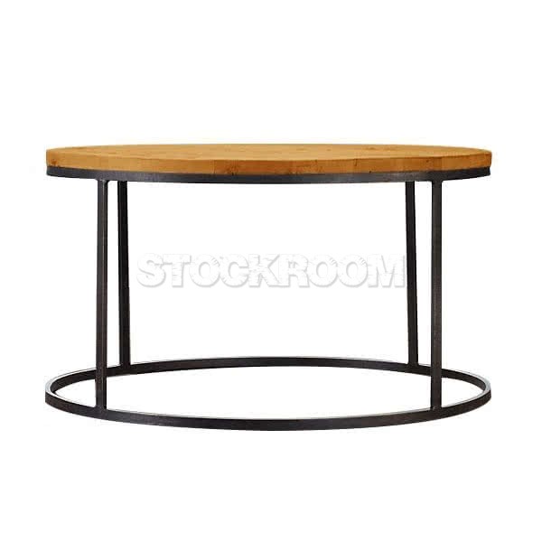 Modern Industrial Round Coffee Table