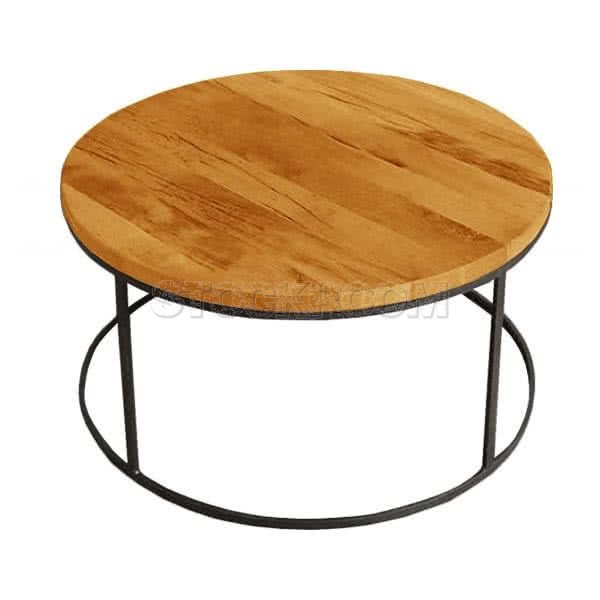 Modern Industrial Round Coffee Table