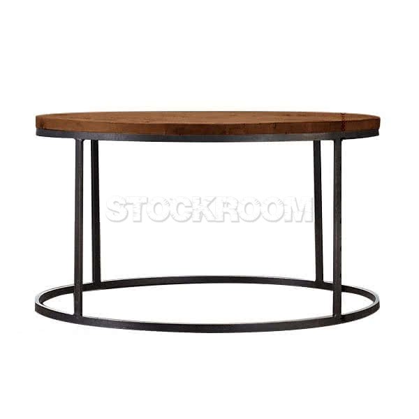 Modern Industrial Round Coffee Table