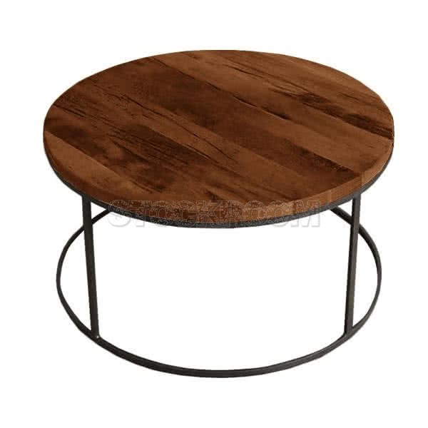 Modern Industrial Round Coffee Table