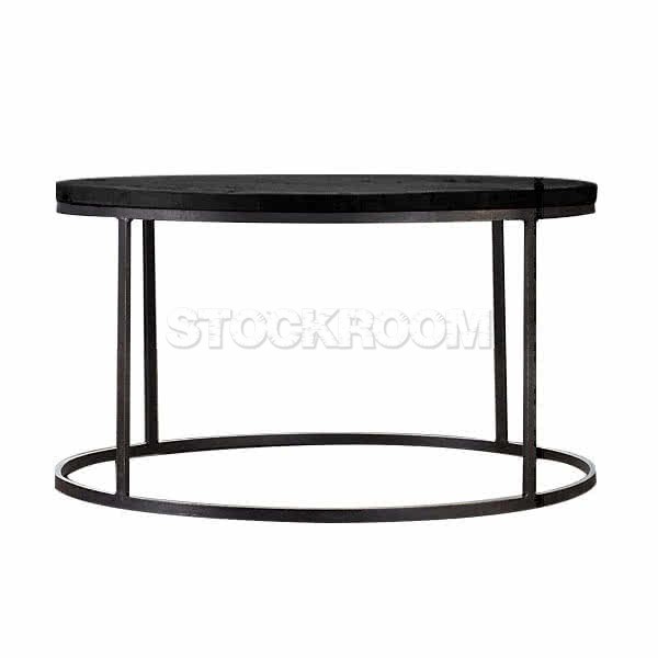 Modern Industrial Round Coffee Table