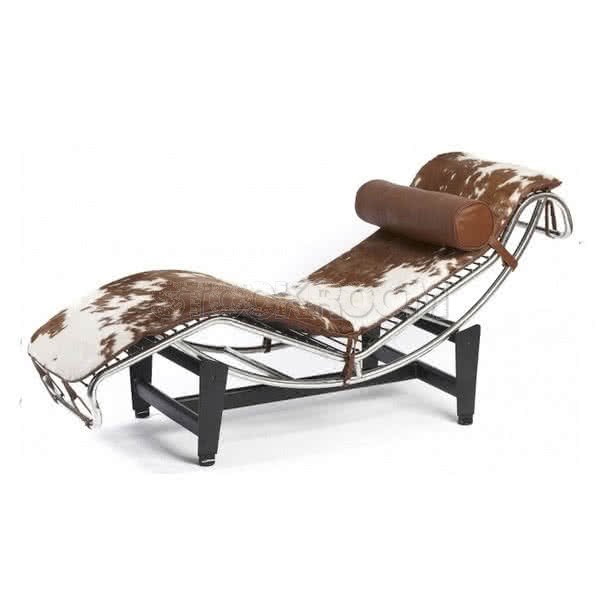 LE CORBUSIER LC4 STYLE CHAISE LOUNGE - COWHIDE