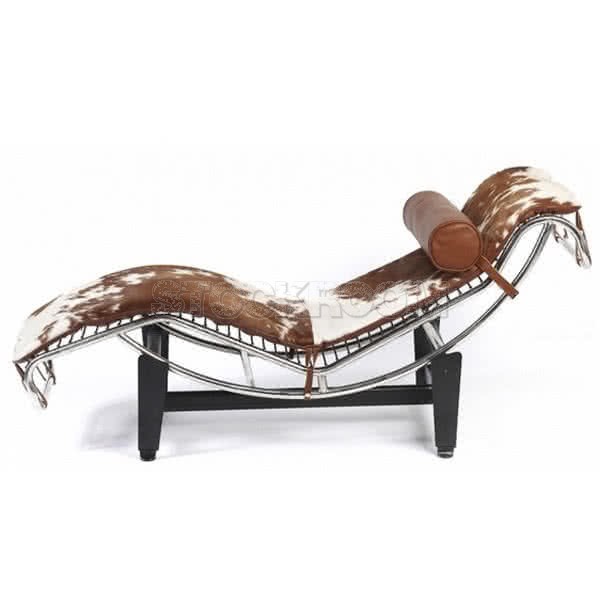 LE CORBUSIER LC4 STYLE CHAISE LOUNGE - COWHIDE