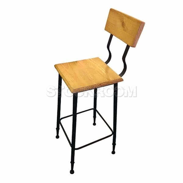 Haller Loft Style Industrial Bar Stool