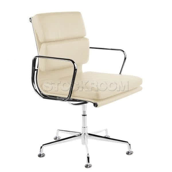 Carter Executive Padded Fabric Office Chair - Mid-back - Fixed Version