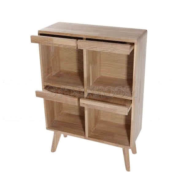 Sandra Solid Oak Wood Bookcase