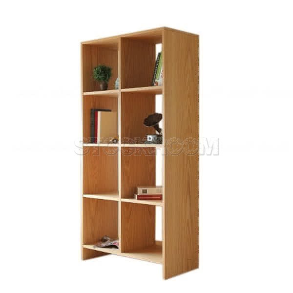 Kassiani Solid Oak Wood Bookshelves - 8 Units