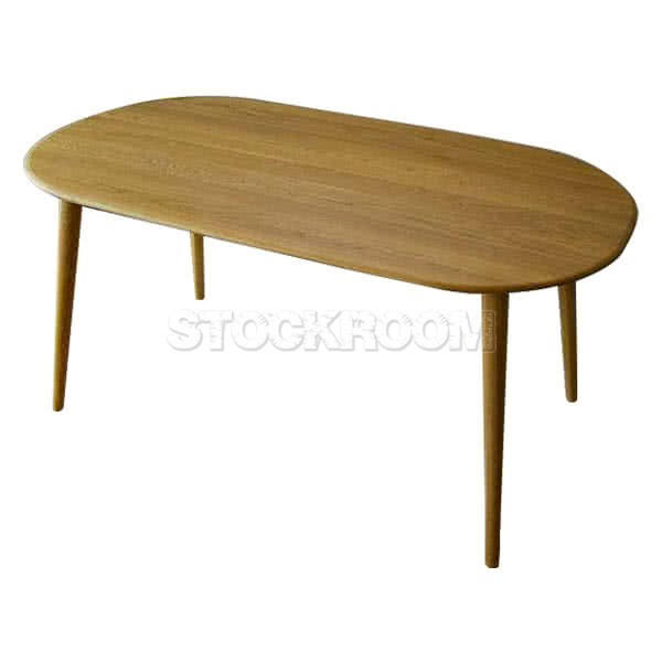 Luz Solid Oak Wood Dining Table