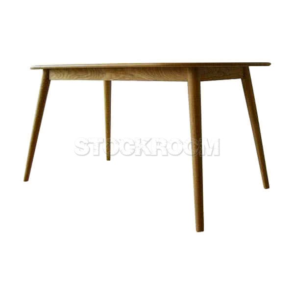 Luz Solid Oak Wood Dining Table