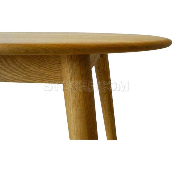 Luz Solid Oak Wood Dining Table