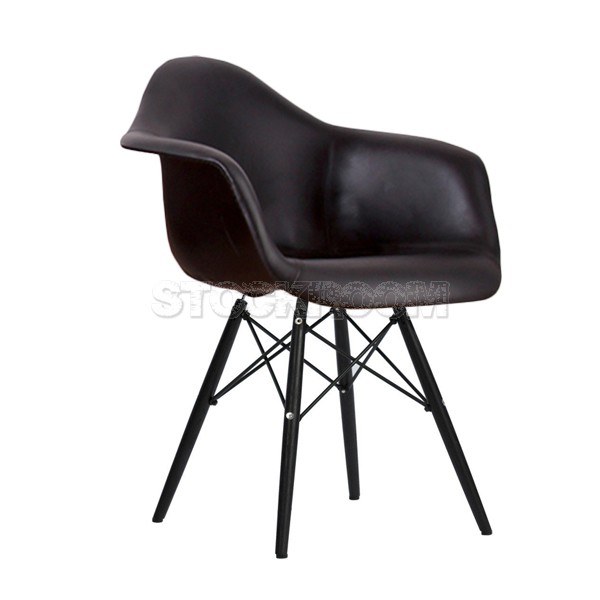 Charles Eames Upholstered DAW Style Chair - Leather