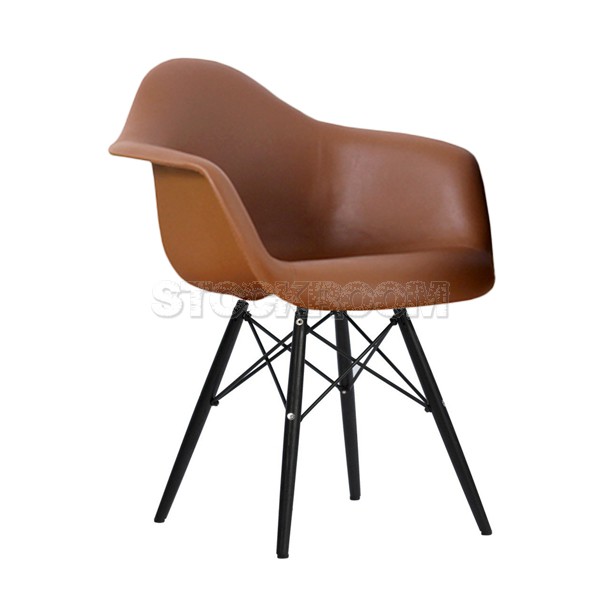 Charles Eames Upholstered DAW Style Chair - Leather