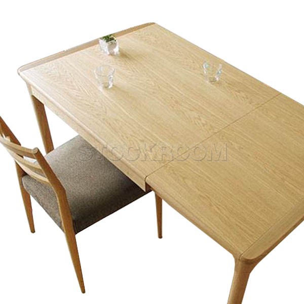 Karla Solid Oak Wood Extendable Dining Table