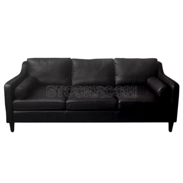 Veronica Contemporary Fabric / Leather Sofa - 3 Seater