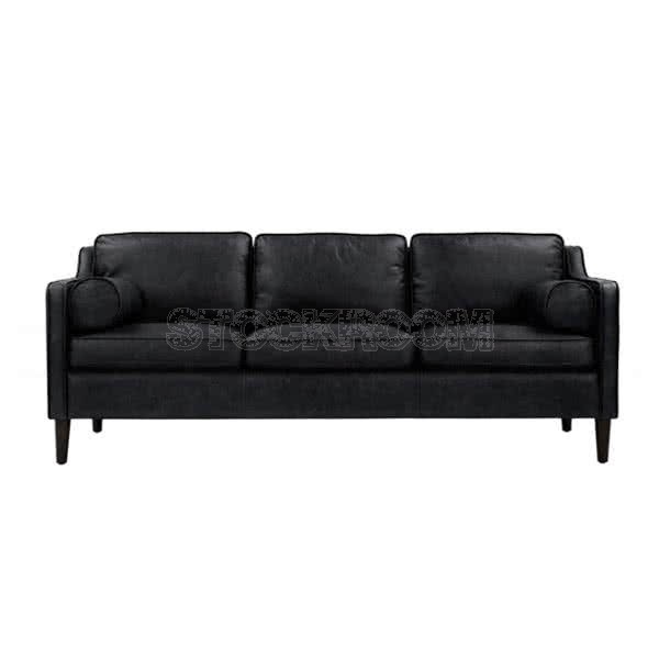 Veronica Contemporary Fabric / Leather Sofa - 3 Seater 