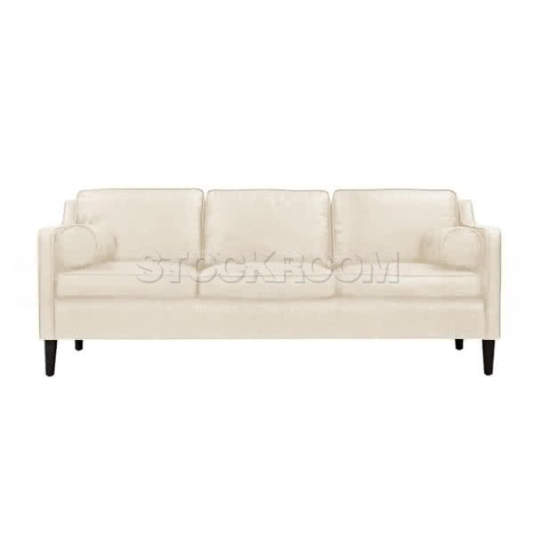 Veronica Contemporary Fabric / Leather Sofa - 3 Seater 