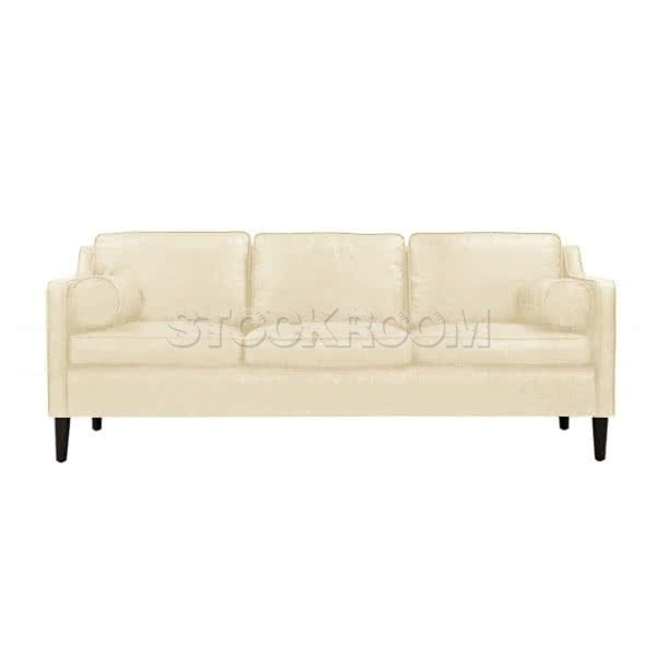 Veronica Contemporary Fabric / Leather Sofa - 3 Seater 