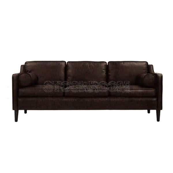 Veronica Contemporary Fabric / Leather Sofa - 3 Seater 