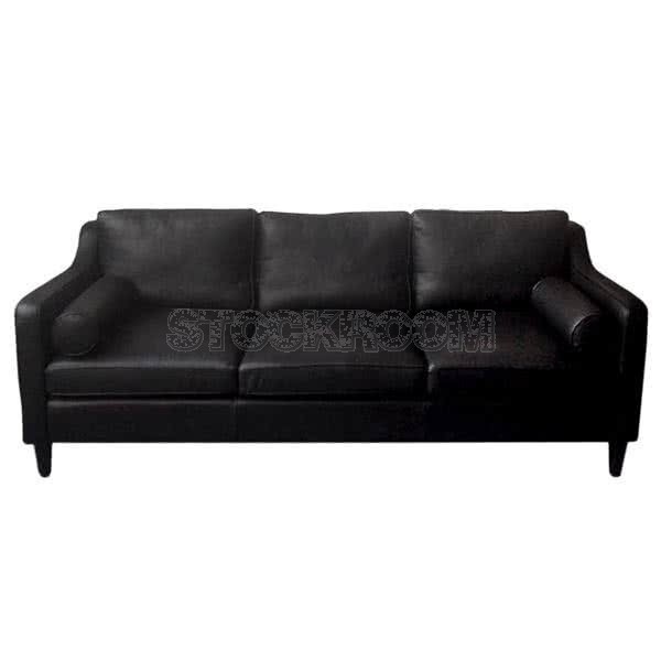 Veronica Contemporary Fabric / Leather Sofa - 3 Seater 