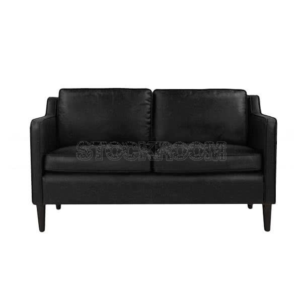 Veronica Contemporary Fabric / Leather Sofa - 2 Seater 