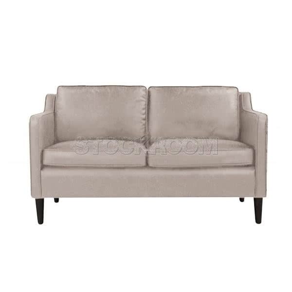 Veronica Contemporary Fabric / Leather Sofa - 2 Seater 