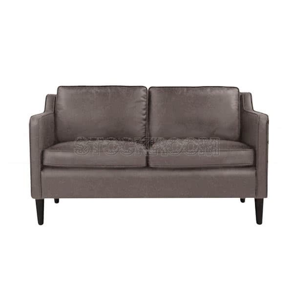 Veronica Contemporary Fabric / Leather Sofa - 2 Seater 