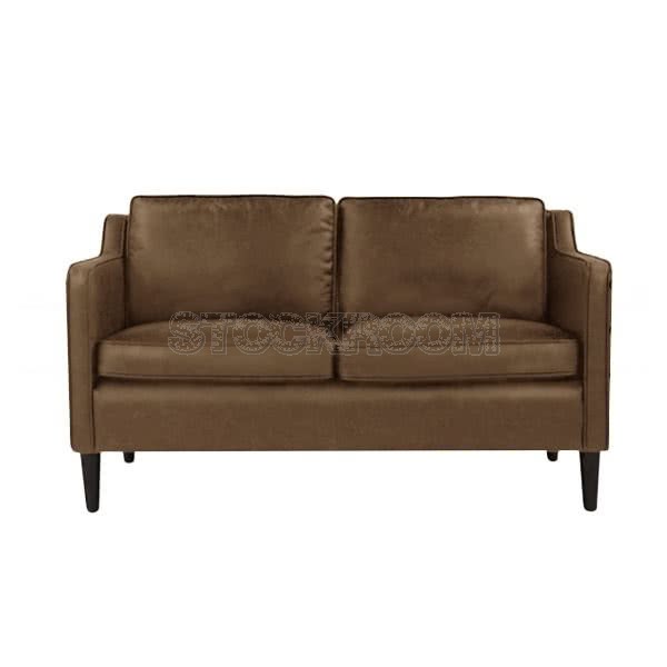 Veronica Contemporary Fabric / Leather Sofa - 2 Seater 