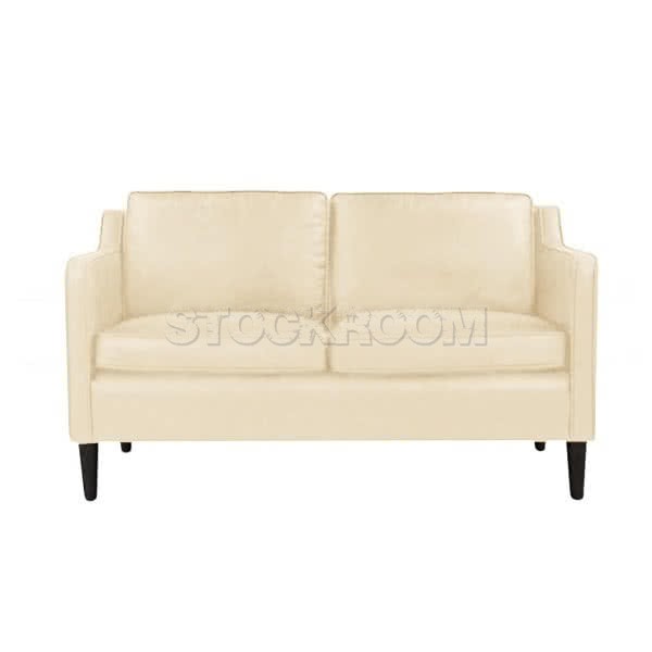 Veronica Contemporary Fabric / Leather Sofa - 2 Seater 