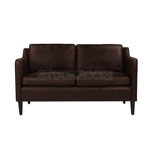 Veronica Contemporary Fabric / Leather Sofa - 2 Seater 