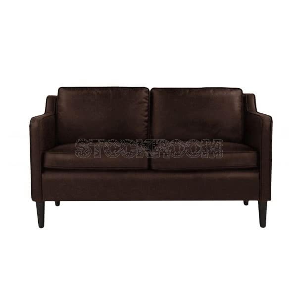 Veronica Contemporary Fabric / Leather Sofa - 2 Seater