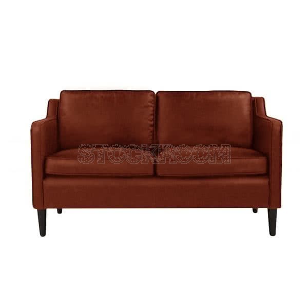 Veronica Contemporary Fabric / Leather Sofa - 2 Seater 