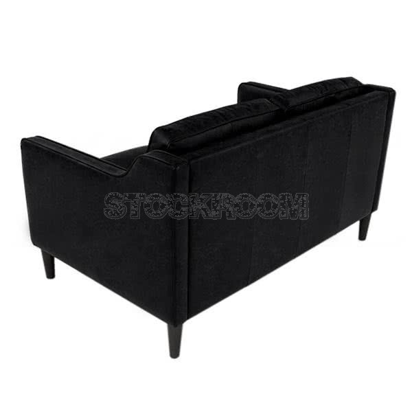 Veronica Contemporary Fabric / Leather Sofa - 2 Seater 