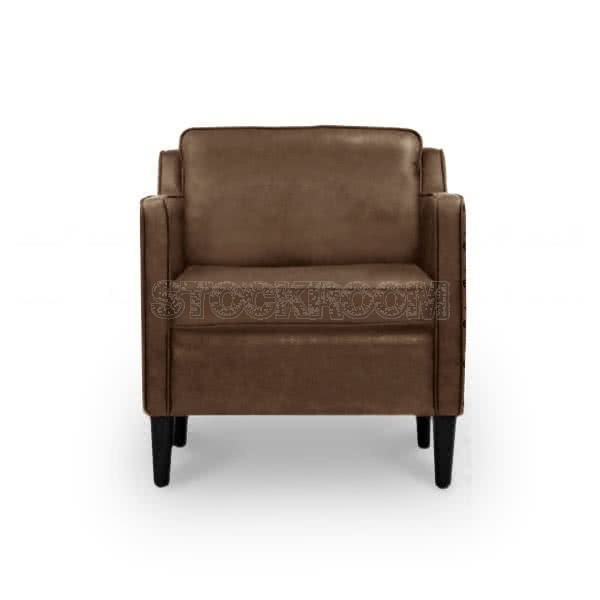 Veronica Contemporary Fabric / Leather Sofa - Single Seater