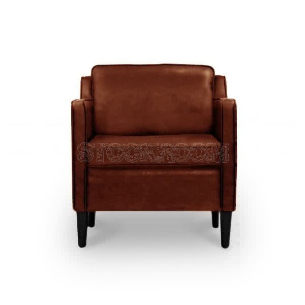 Veronica Contemporary Fabric / Leather Sofa - Single Seater