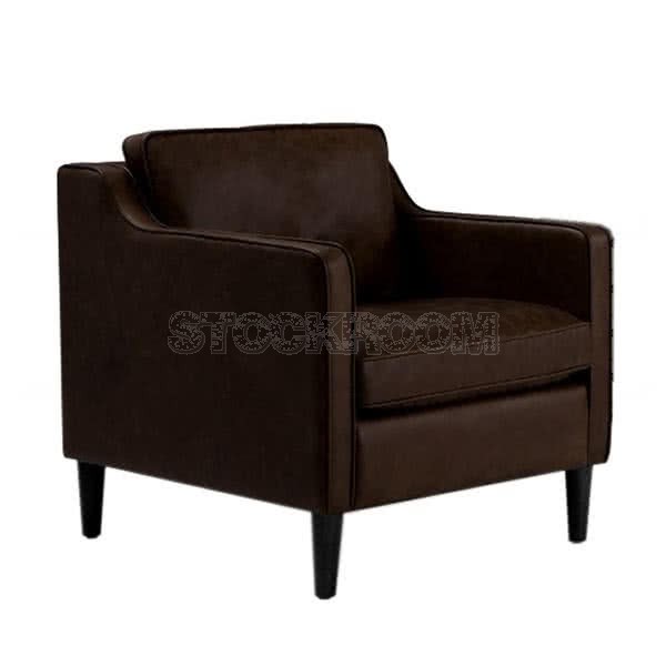 Veronica Contemporary Fabric / Leather Sofa - Single Seater