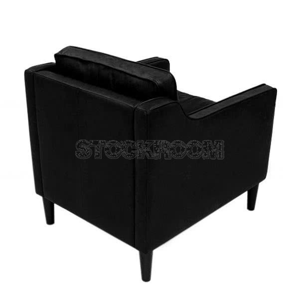 Veronica Contemporary Fabric / Leather Sofa - Single Seater